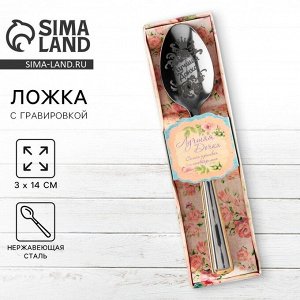 Ложка чайная с гравировкой «Лучшая дочка», в подарочной коробке, 3x14 см
