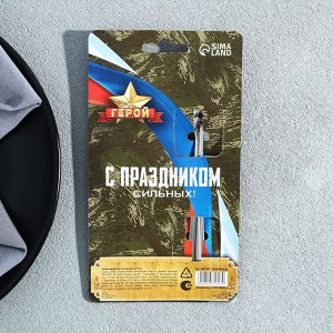Ложка чайная с гравировкой «Герой», 3x14 см