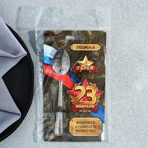 Ложка чайная с гравировкой «Герой», 3x14 см