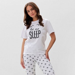 Пижама женская (футболка, брюки) KAFTAN Sleep, белая