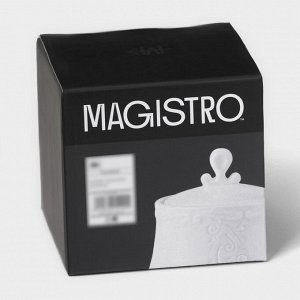 Сахарница Magistro Kingdom, 250 мл, фарфор, белая