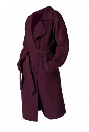 1r Пальто, бордовое Guido Maria Kretschmer Мода актуального сезона! Элегантное пальто от Guido Maria Kretschmer широкой формы с первоклассными деталями. Широкий пояс на завязках подчеркивает талию. Кл