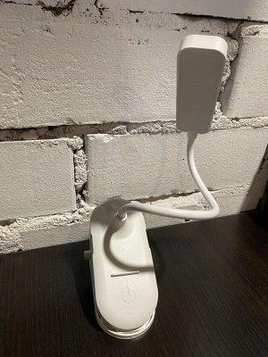 LED Лампа светодиодная на прищепке с аккумуляторной батареей белая 1000mAh