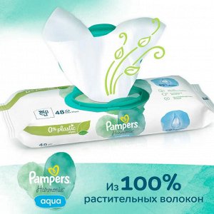 PAMPERS Детские влажные салфетки Harmonie Aqua 48