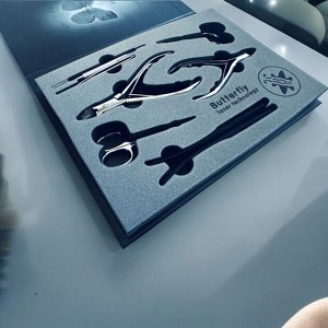 Набор инструмента для маникюра и педикюра в подарочной коробке PalmFly 810, из серии DPR, с заточкой