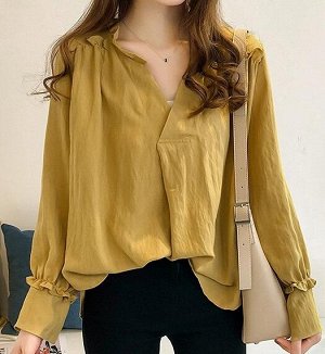 Рубашка-блуза желтая