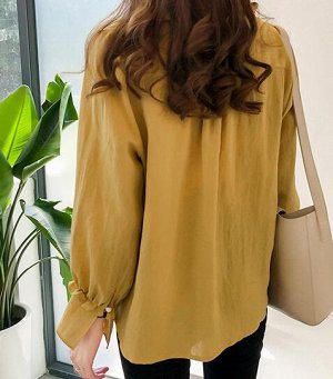 Рубашка-блуза желтая