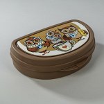 Бутербродница &quot;Совы&quot;, цвет коричневый
