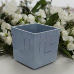Горшок для цветов (с вкладкой), объем 13 л, цвет  АНТРАЦИТ, диаметр 25 см, высота 25 см, КВАДРО