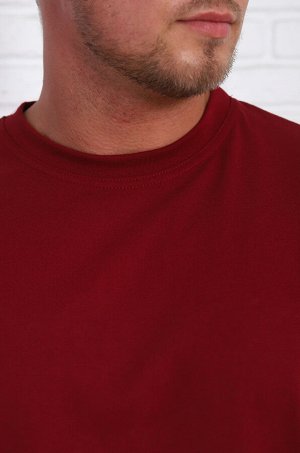 Футболка однотонная, 5xl (бордовый)