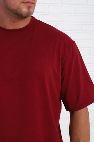 Футболка однотонная, 5xl (бордовый)