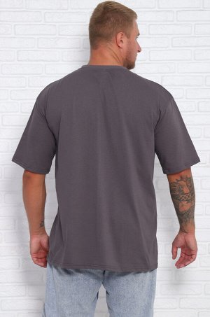 Футболка однотонная, 5xl (серый)