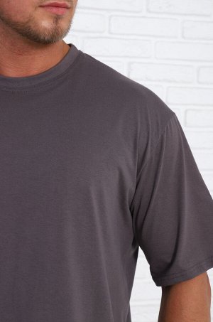 Футболка однотонная, 5xl (серый)