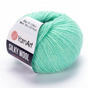 Пряжа YarnArt Silky wool 35% шелк/65% шерсть 25гр №340 Мята