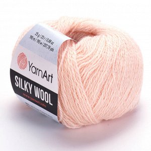Пряжа YarnArt Silky wool 35% шелк/65% шерсть 25гр №341 Чайная роза