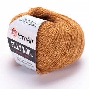 Пряжа YarnArt Silky wool 35% шелк/65% шерсть 25гр №345 Горчичный