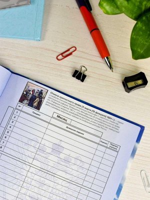 Дневник российского школьника, А5+, 48 л, интегральный переплёт, конгрев, выборочный УФ-лак, матовая ламинация