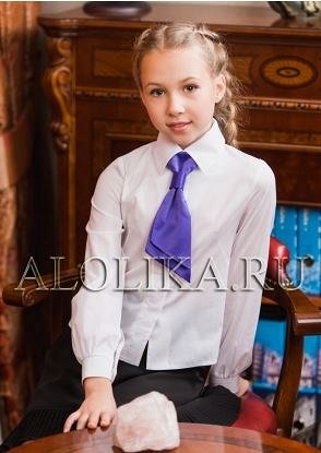 Стильный атласный галстук Оксворд фиолетовый/атл
