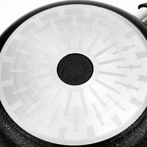 "Мрамор темный" Сковорода с тефлоновым покрытием д24см, h6см