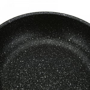 "Мрамор темный" Сковорода с тефлоновым покрытием д28см, h6,5