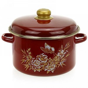 Набор эмалированной посуды "Золотой махаон" 4 предмета: каст