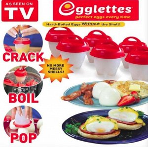 Силиконовые формы для варки яиц без скорлупы SILICONE EGG BOIL, 6 шт