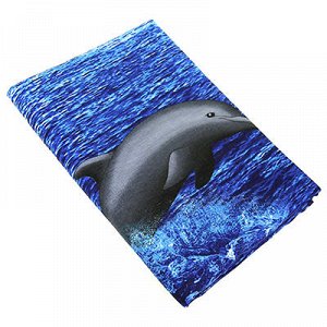 "Дельфины" Пододеяльник на кнопках 1,5 спальный 145х215см, б