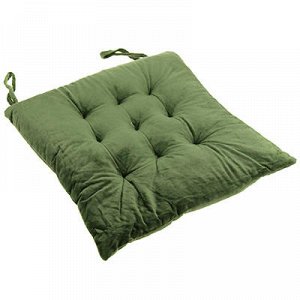 Подушка для стула 39х39х5см "Моно", зеленый, искусственная т