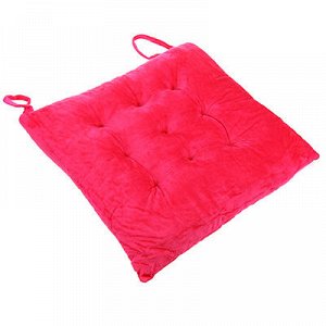 Подушка для стула 39х39х5см "Моно", малиновый, искусственная