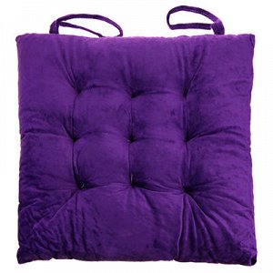 Подушка для стула 39х39х5см "Моно", фиолетовый, искусственна
