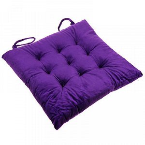 Подушка для стула 39х39х5см "Моно", фиолетовый, искусственна