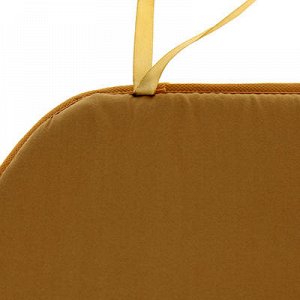 Подушка для стула 40х39х1,5см "МОНО" х/б, коричневый (наполн