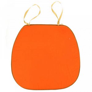 Подушка для стула 40х39х1,5см "МОНО" х/б, оранжевый (наполни