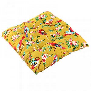 Подушка для стула 40х40х5см "Птицы" искусственная ткань (нап