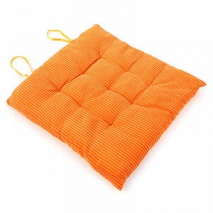 Подушка для стула х/б 40х40см "Вельвет" оранжевый (наполните