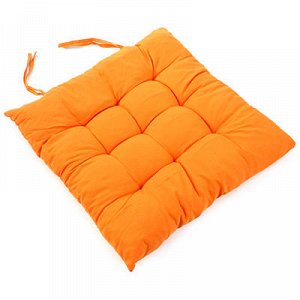 Подушка для стула х/б 40х40см "Моника" оранжевый (наполнител