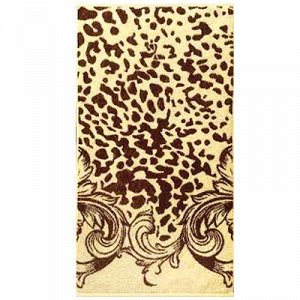 "Leopardo" Полотенце махровое 50х90см, коричнево-бежевый (Ро