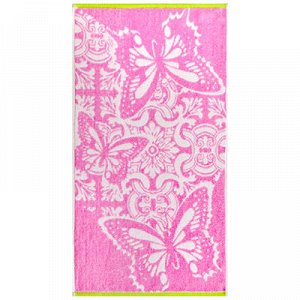 "Macaone rosa" Полотенце махровое 50х90см, розово-белый (Рос