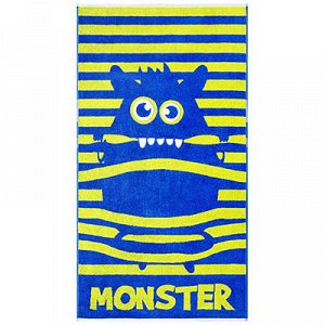 "Monstro" Полотенце махровое 70х130см, 460гр/м2, синий (Росс