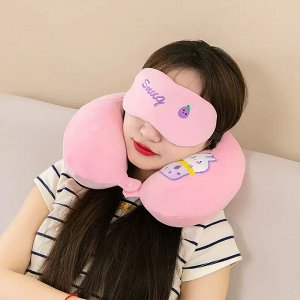 Подушка для шеи, с эффектом памяти, дорожная подушка для сна, с маской для глаз