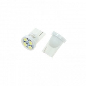 Лампа светодиодная AVS Т111-10 Т10, белый, W2.1x9.5d, 4SMd=2835 12 В, W5W, 10 шт.