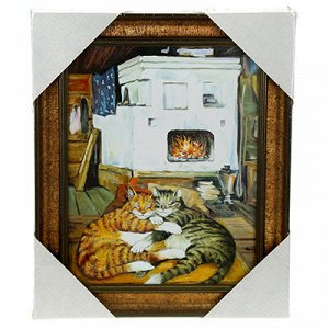 Картина 25х20см "Коты. Печки-лавочки" (Россия)