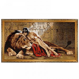 Картина гобелен 125х70см "Клеопатра", деревянная рама 3см (Р