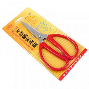 Ножницы 170мм пластмассовые ручки, в блистере "Альфа" (Китай