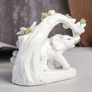Сувенир керамика "Слон под деревом" 8х17х14 см