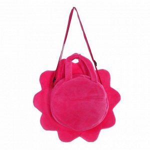 Мягкая сумочка "Смайлик с языком" розовая окантовка