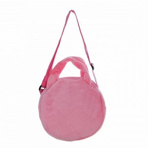 Мягкая сумочка "Цветочек" подмигивает, розовая основа