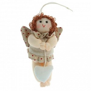 Мягкая игрушка кукла "Ангел с сердцем" с подвесом