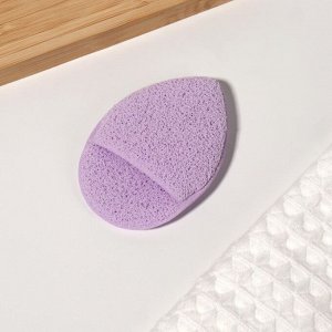 Спонж для умывания «Капелька», 9x6 см, с карманом, МИКС