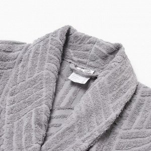 Халат махровый мужской LoveLife "Муссон" цв. серый, 100%хл, 330 гр/м2